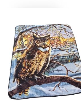 James A. Meger Night Owl Soft Plush Fleece Throw Blanket